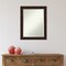Beveled Bathroom Wall Mirror, William Mottled Bronze Narrow Frame